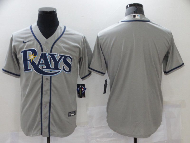 Men Tampa Bay Rays Blank Grey Game 2021 Nike MLB Jersey